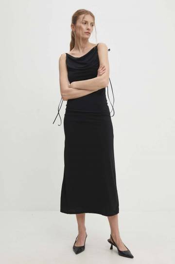 Платье Answear Lab цвет чёрный maxi облегающая Платье Answear Lab цвет чёрный maxi облегающая