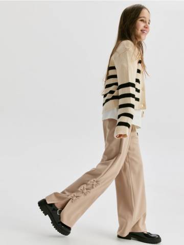 Reserved - GIRLS` TROUSERS - бежевий - 844CY-80X Reserved - GIRLS` TROUSERS - бежевий - 844CY-80X