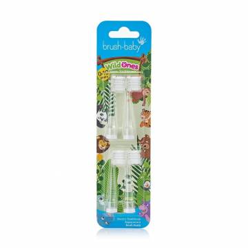 Насадки к детской электрической зубной щетке Brush-Baby WildOnes Replacement Brush Heads 0-10 лет, 4 шт
