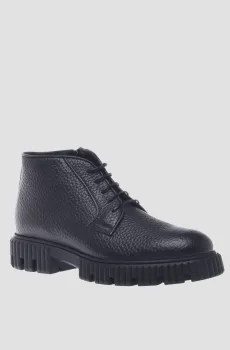 Мужские черные кожаные ботинки Черный 39 Baldinini U5B118A1CERV;0000