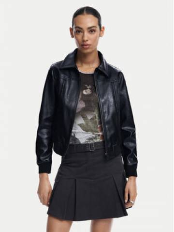 Desigual Куртка зі штучної шкіри Helsinki 24WWEW35 Чорний Regular Fit Desigual Куртка зі штучної шкіри Helsinki 24WWEW35 Чорний Regular Fit