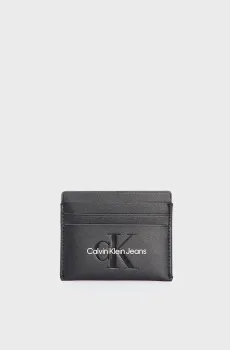 Женский черный кардхолдер SCULPTED CARDCASE 6CC MONO Черный ONESIZE Calvin Klein K60K611987