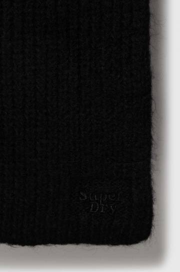 Шарф с примесью шерсти Superdry цвет чёрный однотонный Шарф с примесью шерсти Superdry цвет чёрный однотонный
