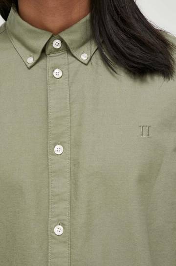 Рубашка Les Deux мужская цвет бирюзовый regular воротник button-down Рубашка Les Deux мужская цвет бирюзовый regular воротник button-down