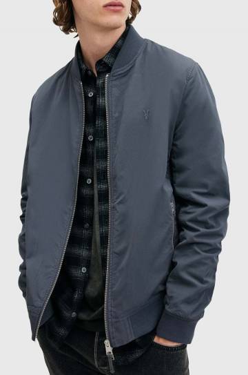 Куртка-бомбер AllSaints BASSETT мужской цвет синий переходная M077OB Куртка-бомбер AllSaints BASSETT мужской цвет синий переходная M077OB