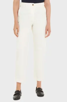 Женские белые чиносы MD TAPERED CHINO Белый XXS Tommy Hilfiger WW0WW38731