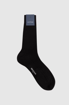 Черные носки в рубчик