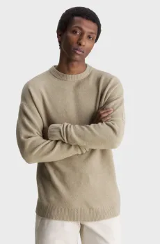 Мужской бежевый джемпер LYCRA BLEND COMFORT FIT Бежевый XL Calvin Klein K10K110401