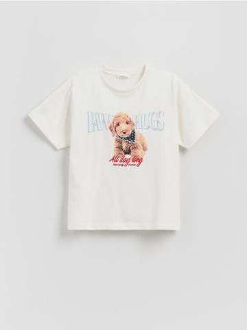 Reserved - Футболка з принтом - кремовий - 550EX-01X