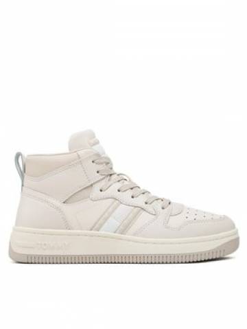 Tommy Jeans Снікерcи Tjw Retro Basket Mc Leather Mix EN0EN02205 Бежевий Tommy Jeans Снікерcи Tjw Retro Basket Mc Leather Mix EN0EN02205 Бежевий