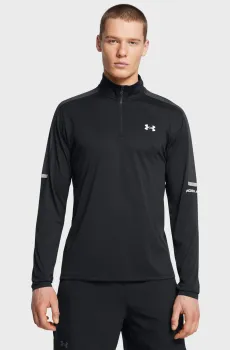 Мужской черный лонгслив UA Core+ Tech 1/4 Zip Черный M Under Armour 1385977-002