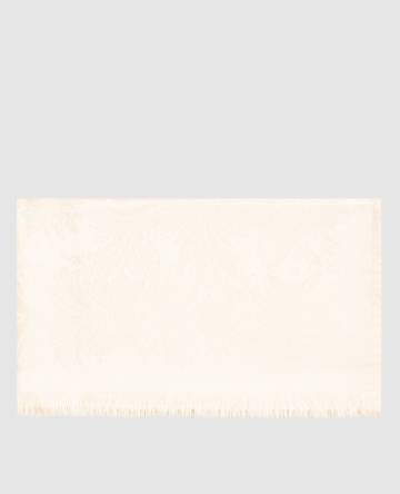 Бежевый шарф с шелком и шерстью в узор