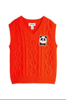 Детская хлопковая жилетка Mini Rodini Panda