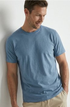 Бавовняна футболка basic - синій