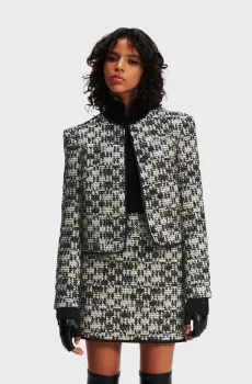 Женский твидовый жакет Разноцветный 40 Karl Lagerfeld 236W1406