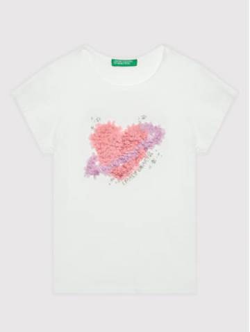 United Colors Of Benetton Футболка 3I1XG101W Білий Regular Fit United Colors Of Benetton Футболка 3I1XG101W Білий Regular Fit