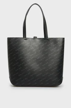 Женская черная сумка с узором TJW ESS MUST TOTE PRINT Черный ONESIZE Tommy Jeans AW0AW16809