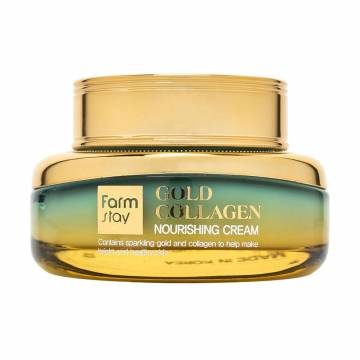 Питательный крем для лица FarmStay Gold Collagen Nourishing Cream с золотом и коллагеном, 55 мл Питательный крем для лица FarmStay Gold Collagen Nourishing Cream с золотом и коллагеном, 55 мл