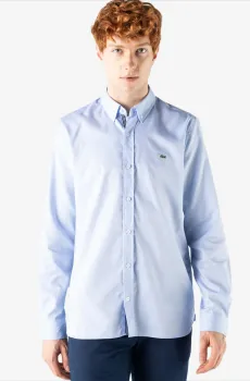 Мужская голубая рубашка Голубой 39 Lacoste CH194848M