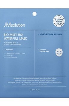 Увлажняющая тканевая маска для лица JMsolution Bio-Multi Hya Waterfull Mask, 34 г