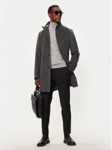 Boss Вовняне пальто H-Hyde 50525764 Сірий Slim Fit Boss Вовняне пальто H-Hyde 50525764 Сірий Slim Fit