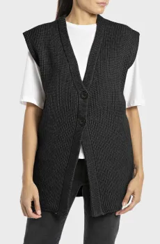 Женский черный жилет Черный S Replay DK3308.000.G23274