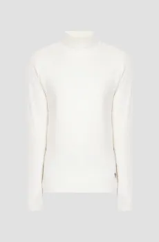 Мужской белый шерстяной гольф Белый L Karl Lagerfeld 534399.655009;80