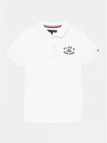 Tommy Hilfiger Поло Monotype KB0KB09084 Білий Regular Fit Tommy Hilfiger Поло Monotype KB0KB09084 Білий Regular Fit