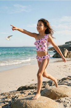 GIRLS` SWIMMING SUIT - рожевий