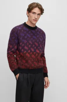 Мужской джемпер с узором Разноцветный XL BOSS 50500679;001