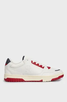 Мужские белые кожаные кроссовки TH BASKET BEST Белый 45 Tommy Hilfiger FM0FM04696
