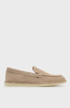 Мужские бежевые замшевые лоферы STITCHDOWN Бежевый 41 Tommy Hilfiger FM0FM05782