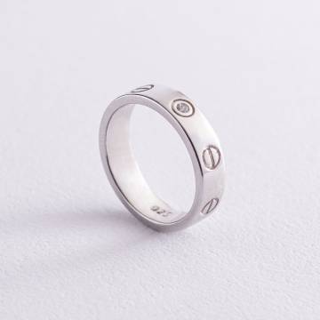Серебряное кольцо "Love" с фианитами 112615 Серебряное кольцо "Love" с фианитами 112615