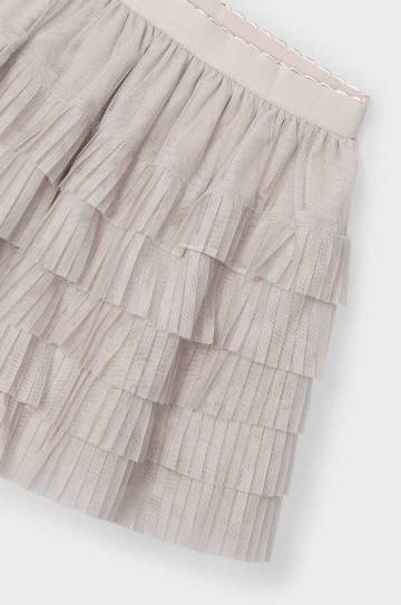Детская юбка Mayoral цвет бежевый mini расклешённая 4902