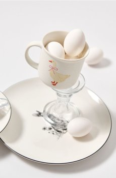 Плямкований кубок з гускою - кремовий