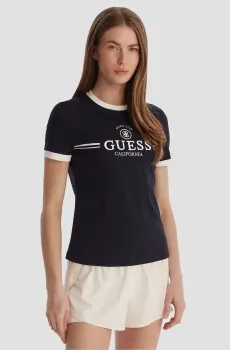 Женская темно-синяя футболка Синий XS Guess V6GI08.K2975;A71W