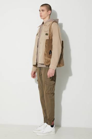 Хлопковая кофта Evisu Double Kamon EMB мужская цвет бежевый с капюшоном с принтом 2EAHTM3SW1076RXCT