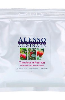 Альгинатная маска для лица Alesso Professionnel Alginate Peel-Off Face Mask с красными ягодами, антиоксидантная, 40 г