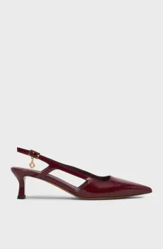 Женские бордовые кожаные слингбэки Бордовый 37 MAJE MFACH00787_Burgundy