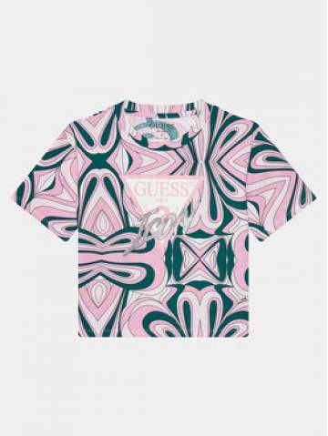 Guess Футболка J4RI06 K6YW3 Рожевий Boxy Fit Guess Футболка J4RI06 K6YW3 Рожевий Boxy Fit