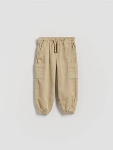 Reserved - Еластичні джоггери карго - бежевий - 378DF-08X