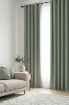 Затемнююча штора на люверси - світло-зелений
