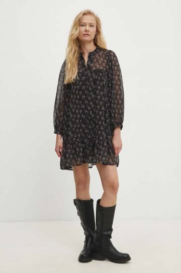 Платье Answear Lab цвет чёрный mini oversize Платье Answear Lab цвет чёрный mini oversize