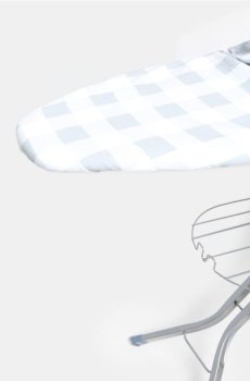Чохол на прасувальну дошку в клітку - сірий