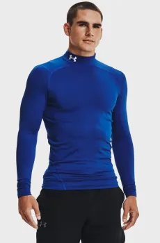Мужской синий термореглан UA CG Armour Comp Mock Синий XXL Under Armour 1366072-400