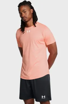 Мужская персиковая футболка UA Ms Ch. Pro Train SS PRNT Розовый S Under Armour 1381050-897