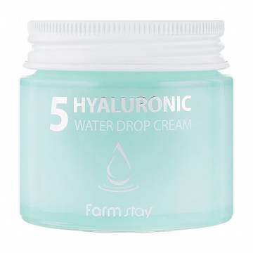 Увлажняющий крем для лица FarmStay Hyaluronic 5 Water Drop Cream с 5 видами гиалуроновой кислоты, 80 мл Увлажняющий крем для лица FarmStay Hyaluronic 5 Water Drop Cream с 5 видами гиалуроновой кислоты, 80 мл