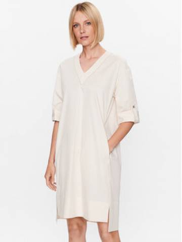 Peserico Повсякденна сукня S02878 Écru Relaxed Fit Peserico Повсякденна сукня S02878 Écru Relaxed Fit