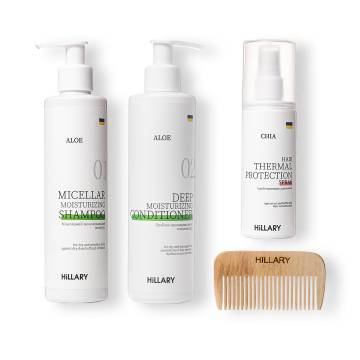 Набір для сухого типу волосся Hillary Aloe Deep Moisturizing with Thermal Protection Набір для сухого типу волосся Hillary Aloe Deep Moisturizing with Thermal Protection