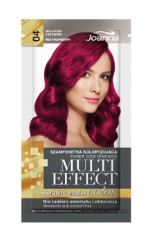 Оттеночный шампунь для волос Joanna Multi Effect Color Keratin Complex 04 Red Raspberry, 35 г